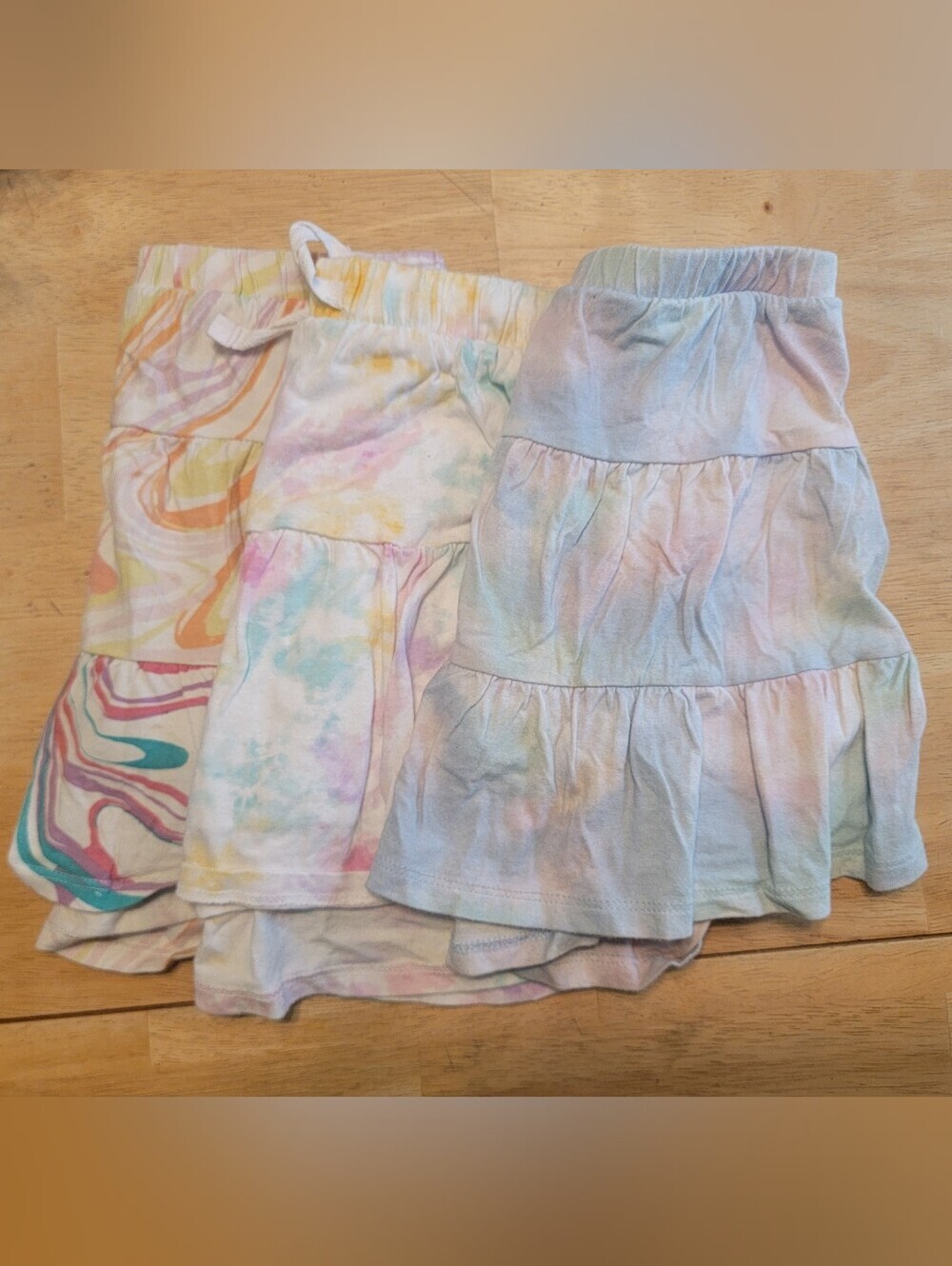 Girls Jumping Beans Pastel Tie-Dye Skorts, Set of 3, 6, 6x